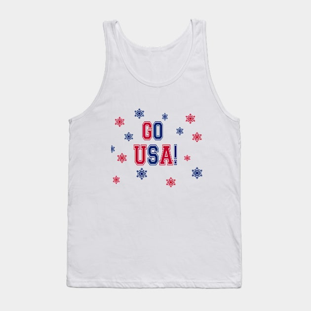 Olympic Winter Games - Go USA! Tank Top by Huschild